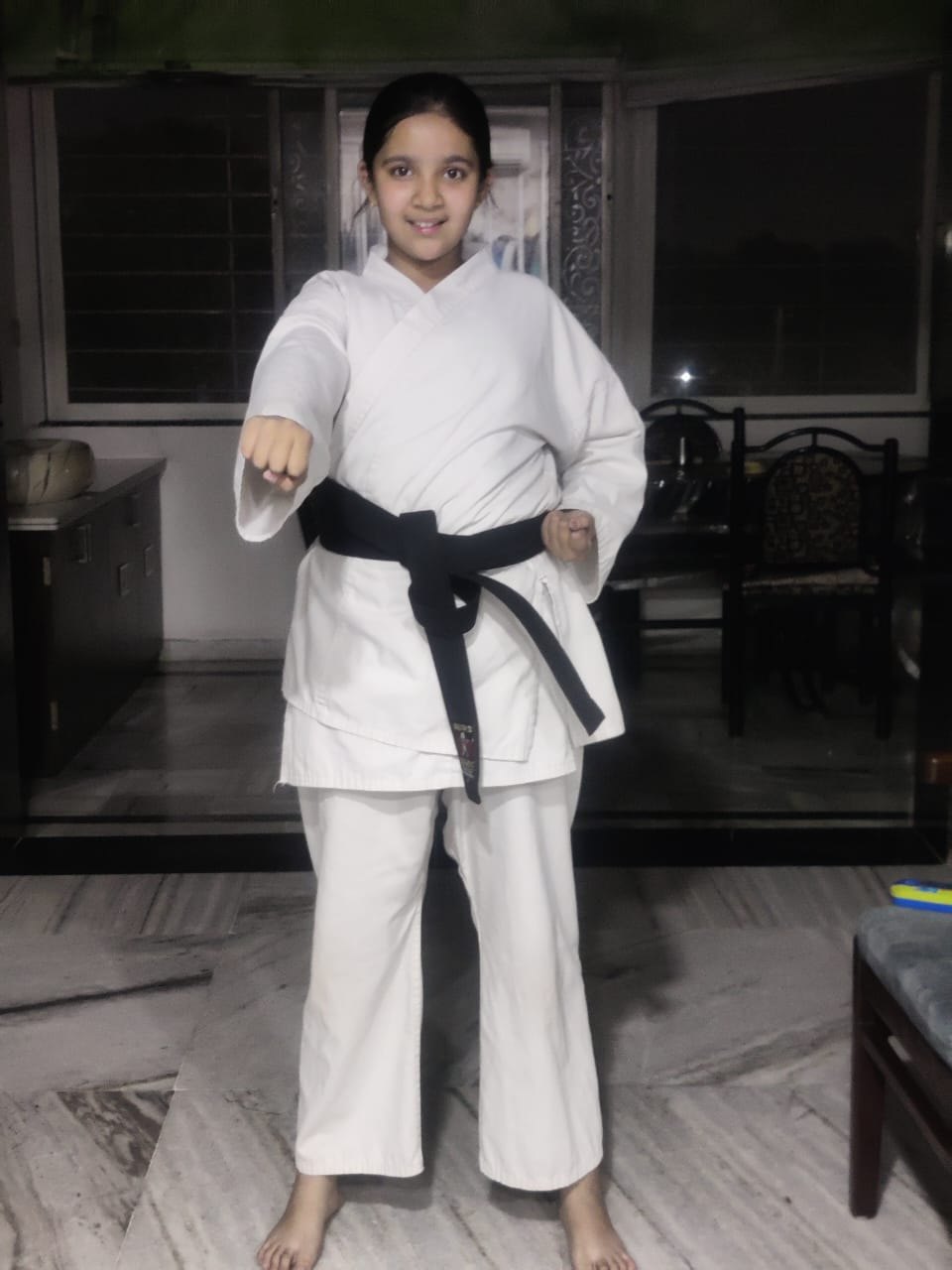 KAASHVI GADIYA- BLACK BELT IN KARATE